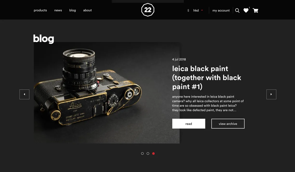 F22 Cameras Website Product Page