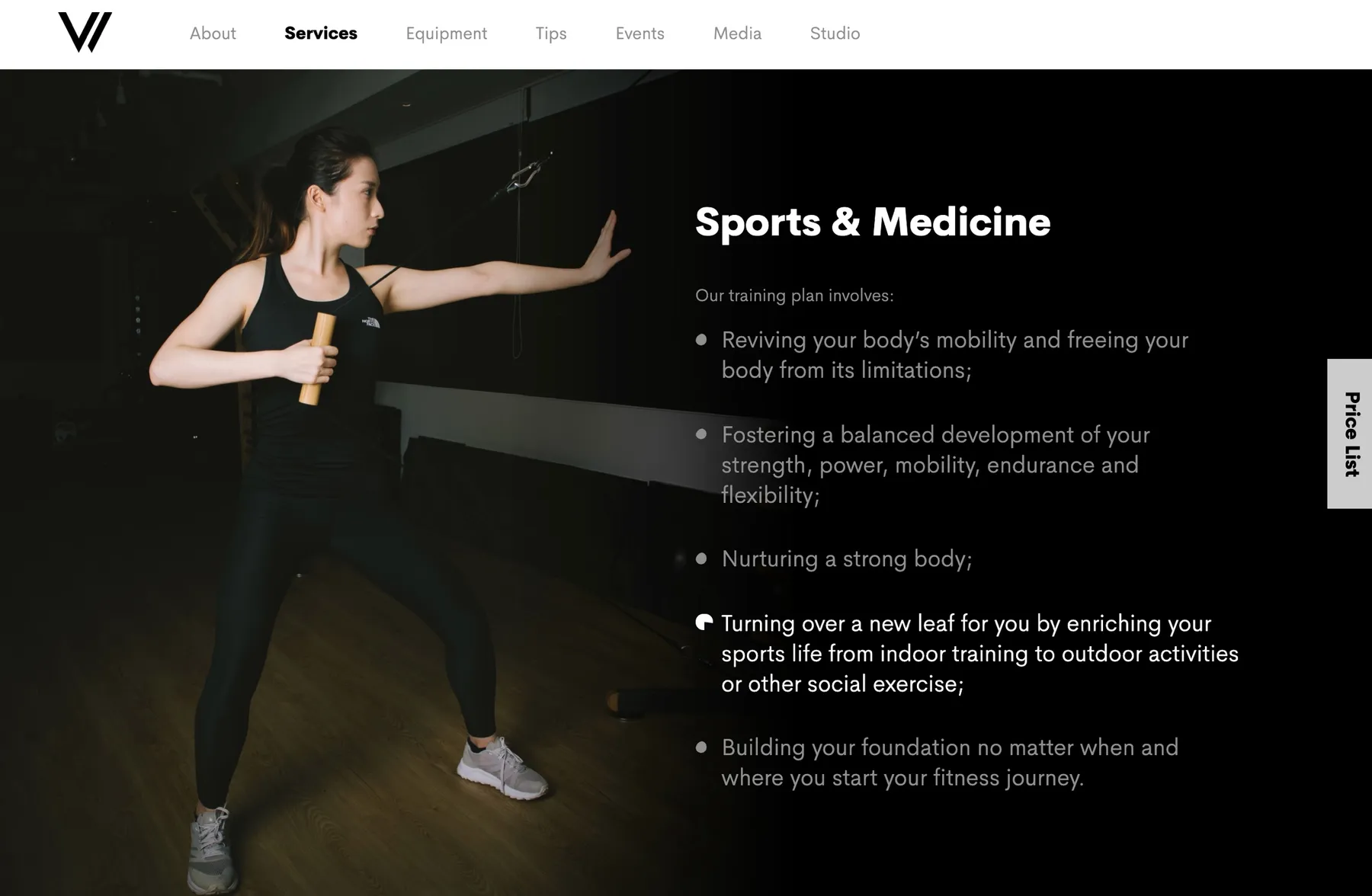 V2 Wellness Website Service Page
