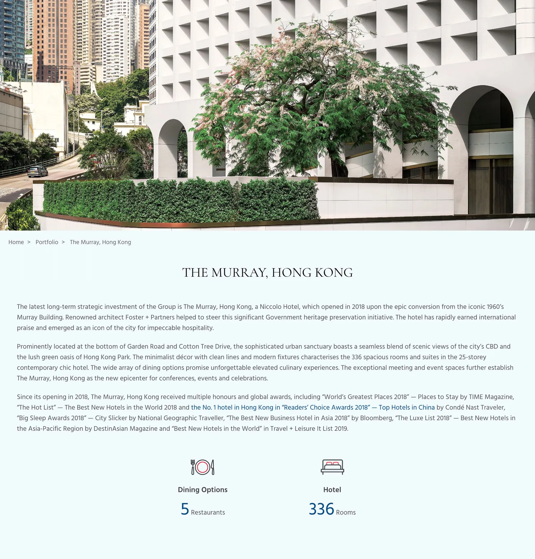 Wharf Real Estate Investment Website Portfolio Page