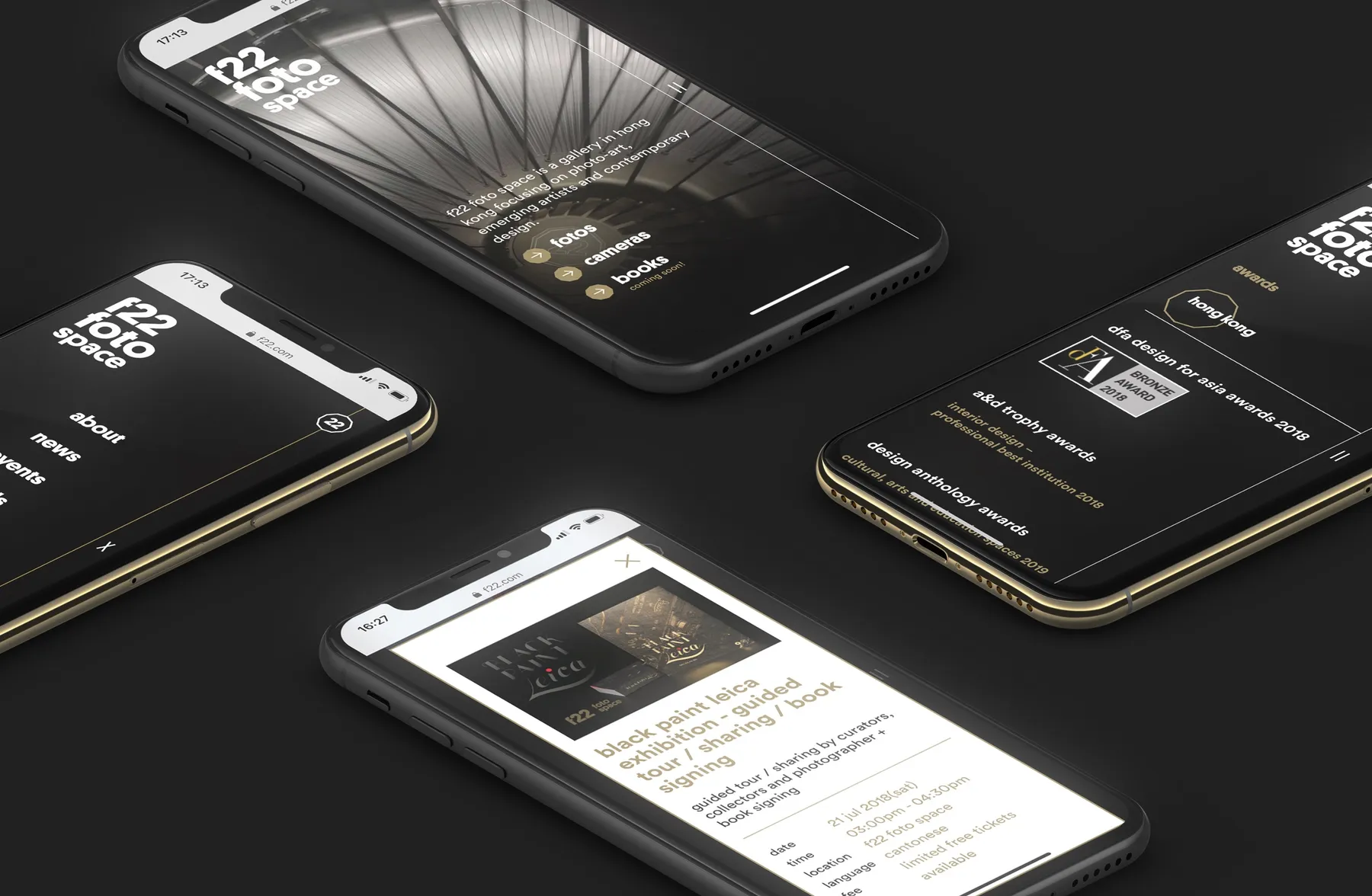f22 foto space mobile screens